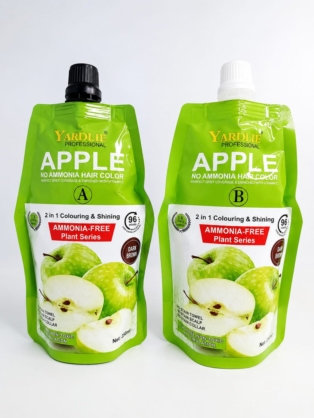 Yardlie Professional Apple Hair Color Cream – Natural Dark Brown 250ml.