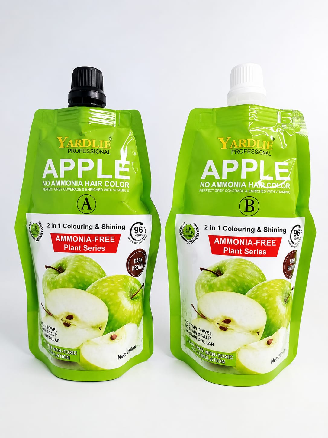 Yardlie Professional Apple Hair Color Cream – Natural Dark Brown 250ml.