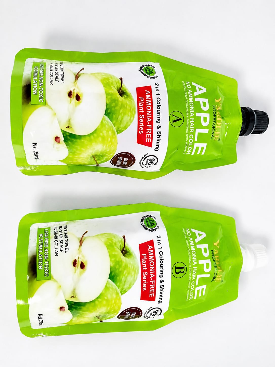 Yardlie Professional Apple Hair Color Cream – Natural Dark Brown 250ml.
