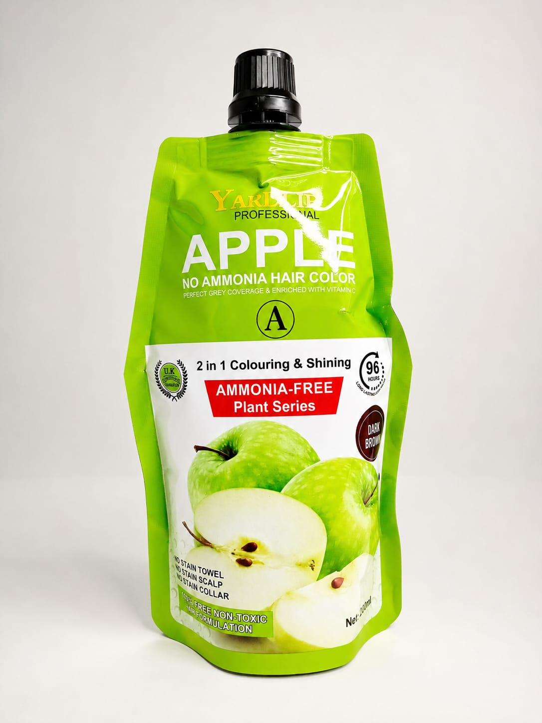 Yardlie Professional Apple Hair Color Cream – Natural Dark Brown 250ml.