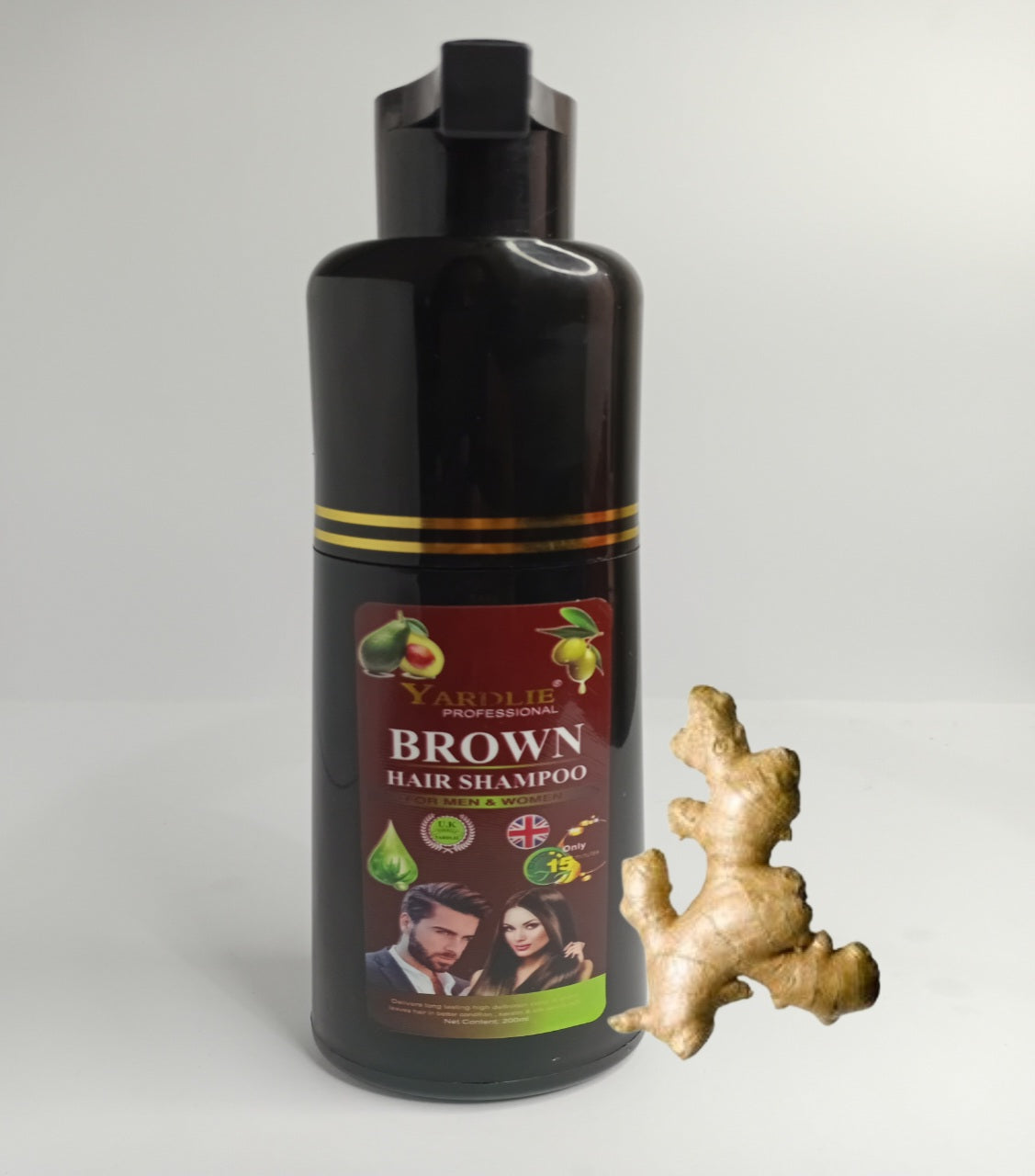 Yardlie Professional Dark Brown Hair Shampoo | Long Lasting Hair Color | 200ml | For Men & Women