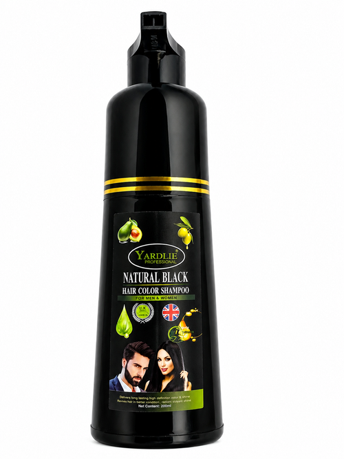Yardlie Professional Natural Black Hair Color Shampoo for Men & Women – 200ml