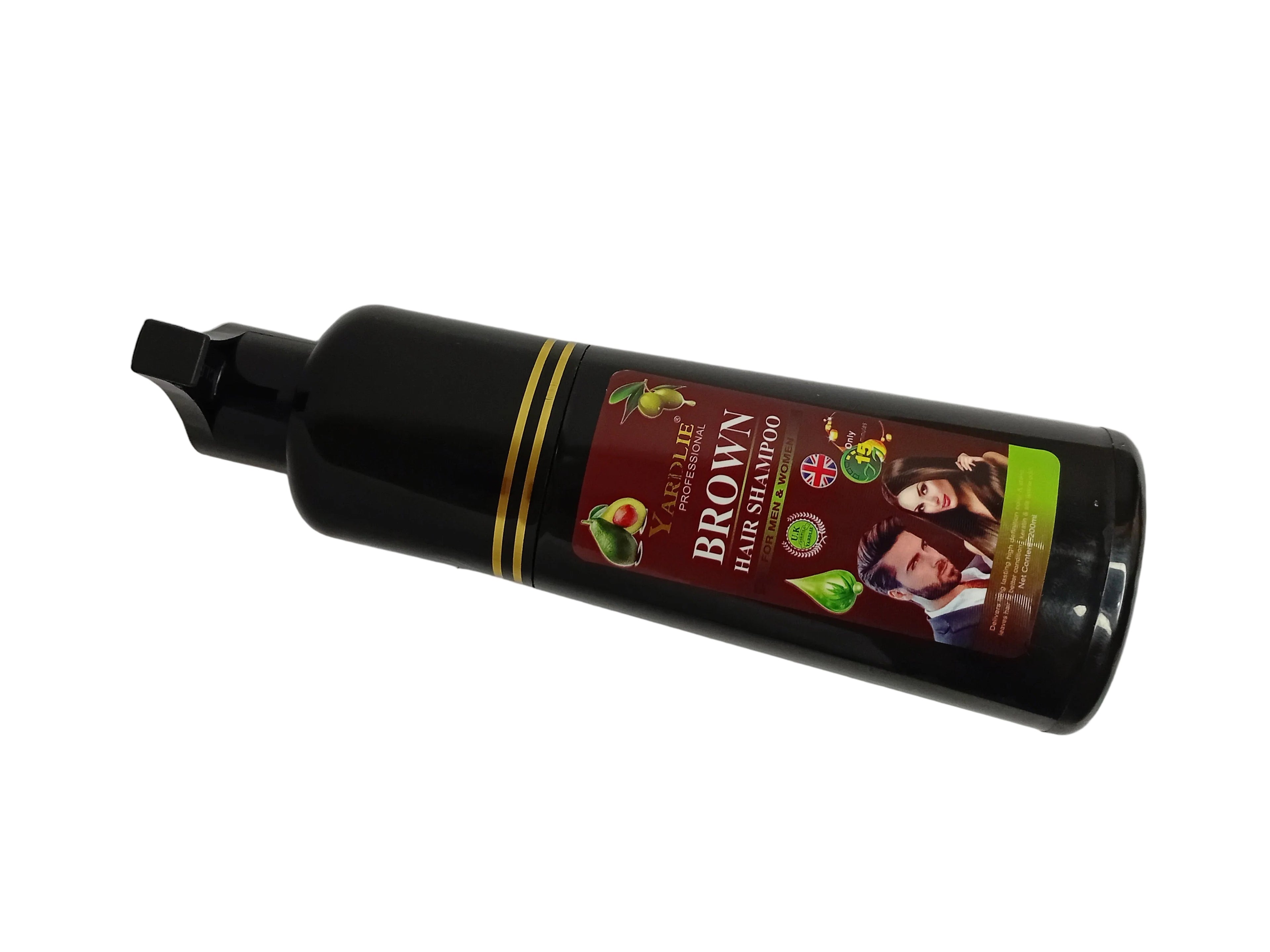 Yardlie Professional Dark Brown Hair Shampoo | Long Lasting Hair Color | 200ml | For Men & Women